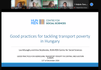 Ana Stojilovska presented at a webinar on good practices for addressing transport poverty